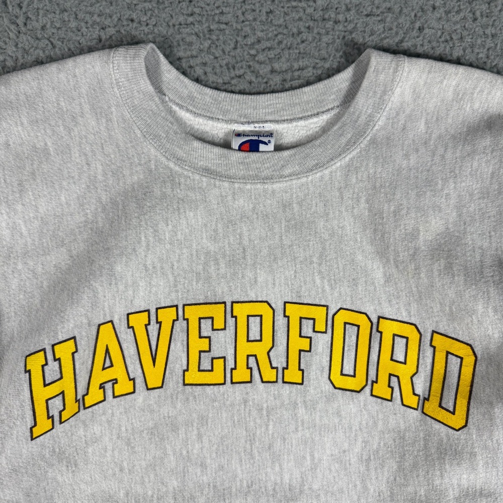 Champion‎ Haverford College Crewneck Size Small Reverse Weave Sweatshirt - Picture 3 of 7